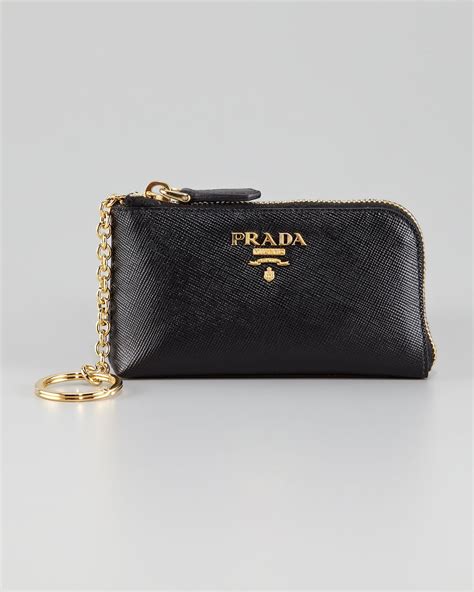 prada keyholder in nero saffiano|prada key case.